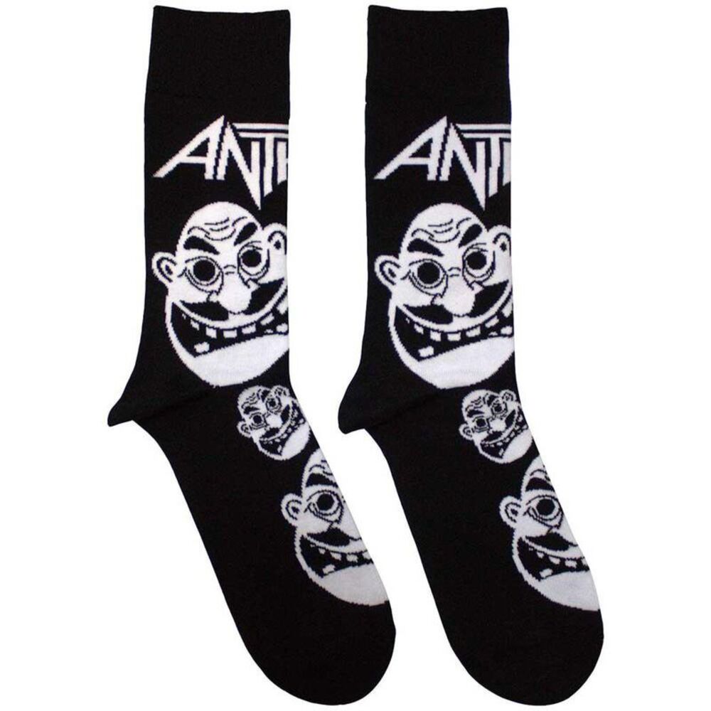 Anthrax Unisex Adult Faces Socks / Black